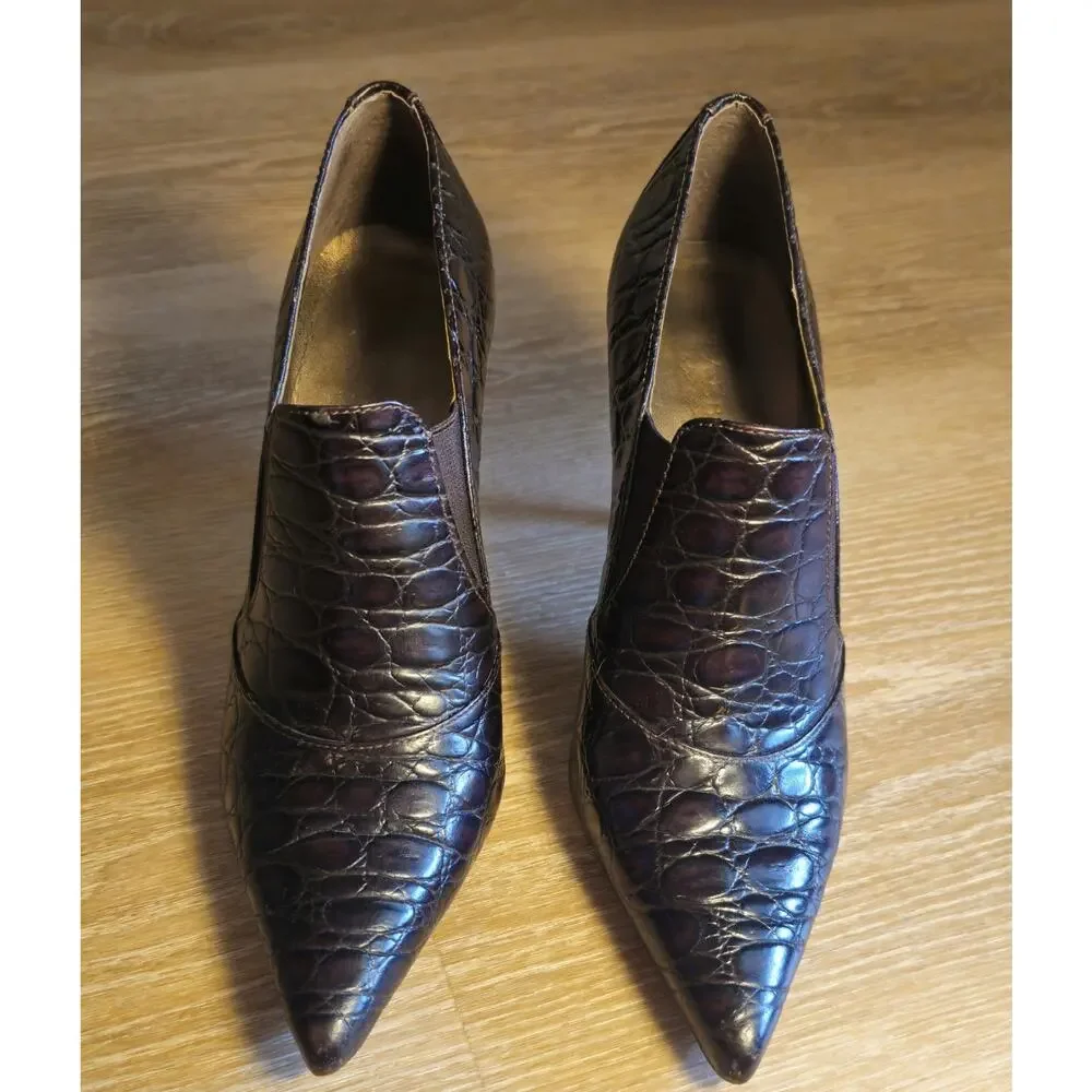 Talbots Heels Womens Size 7B Leather Pointed Toe